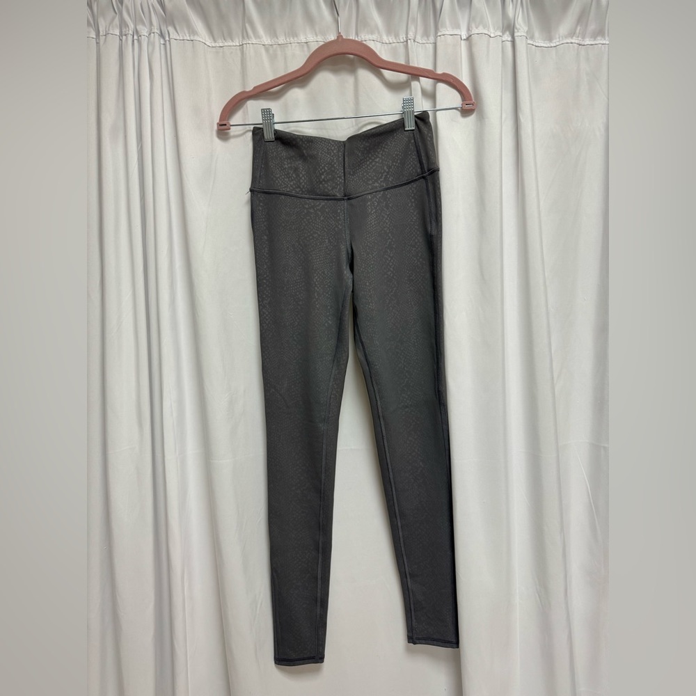 Athleta Grey Snakeskin Print Leggings